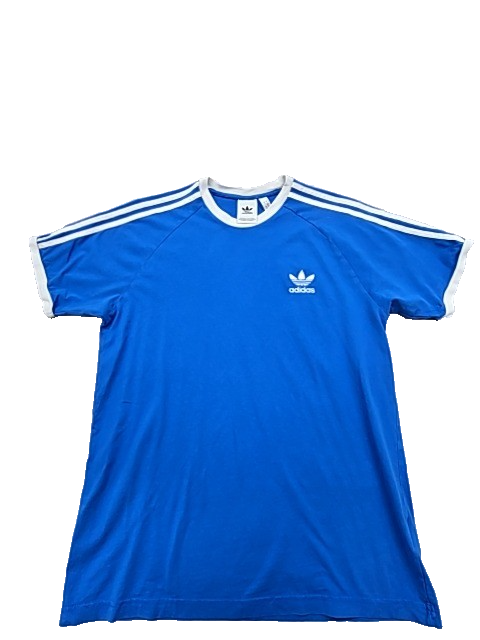 Adidas Men's Blue 3-Stripes T-Shirt XXL Short Sleeve Striped Crewneck