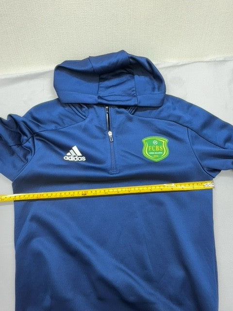 Adidas Men's Navy Full Zip Hoodie Size L 3-Stripes Polyester