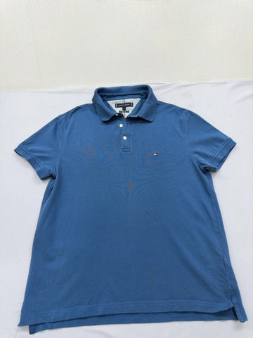 Tommy Hilfiger Men's Blue Slim Fit Polo Shirt Size L 1985