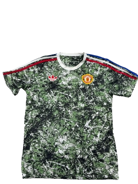 Adidas Green Camo Soccer Jersey L Short Sleeve Crewneck Unisex