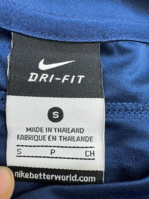 Nike Men's Navy Blue Dri-FIT Football Jersey Size S Batu 3