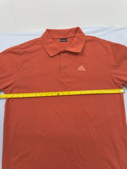 Kappa Men's Orange Long Sleeve Polo Cotton L
