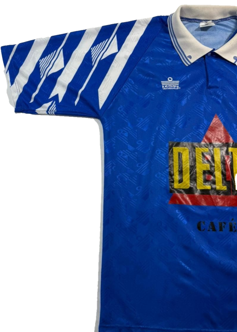 Vintage Admiral Belenenses Delta Cafes Football Jersey Shirt Blue White Size M