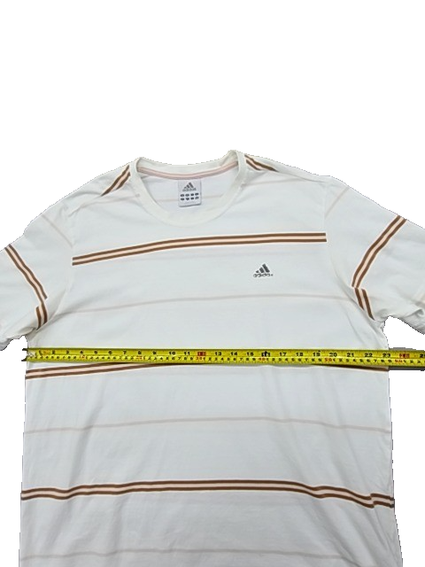 Adidas Originals Men's White Striped T-Shirt XL Relaxed Fit
