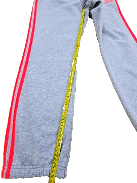 Adidas Unisex Grey 3-Stripes Fleece Sweatpants Size M