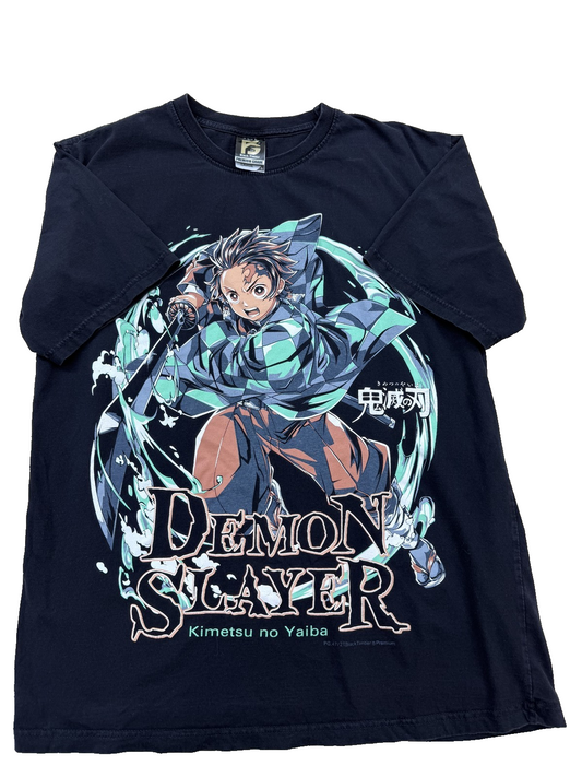 Unverified Brand Men's Black T-Shirt – Size L, Timber Tanjiro Anime Large