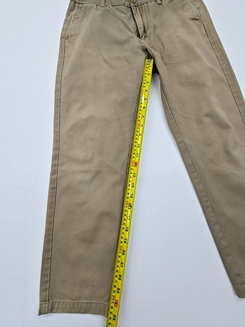Polo Men's Khaki Regular Fit Button Closure Pants Size 32 Waist 100% Cotton