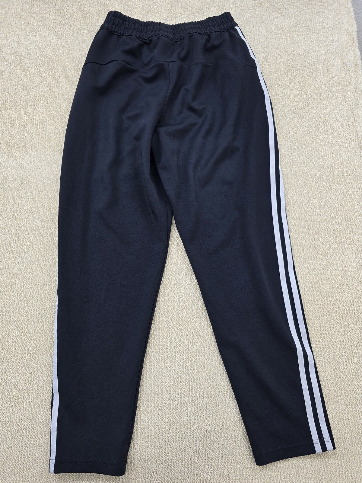 Adidas Navy Track Pants XS Elastic Waistband Zipped Pockets