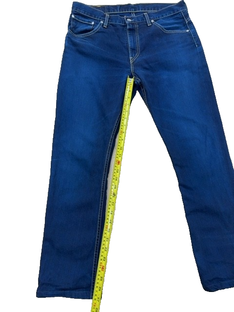 Levi's 501 Straight Fit Men's L Indigo Button Fly Denim Jeans