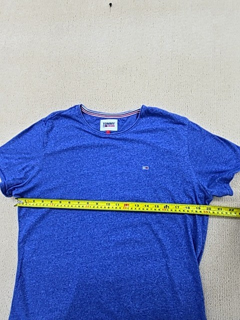 Tommy Jeans Men's Slim Fit Blue Logo T-Shirt L Jersey