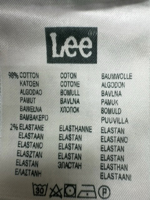 Lee Men Light Wash Blue Straight Leg Jeans Waist Size Regular Cotton