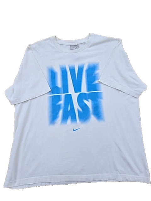 Nike Men's White T-Shirt – Size XL, Short Sleeve
