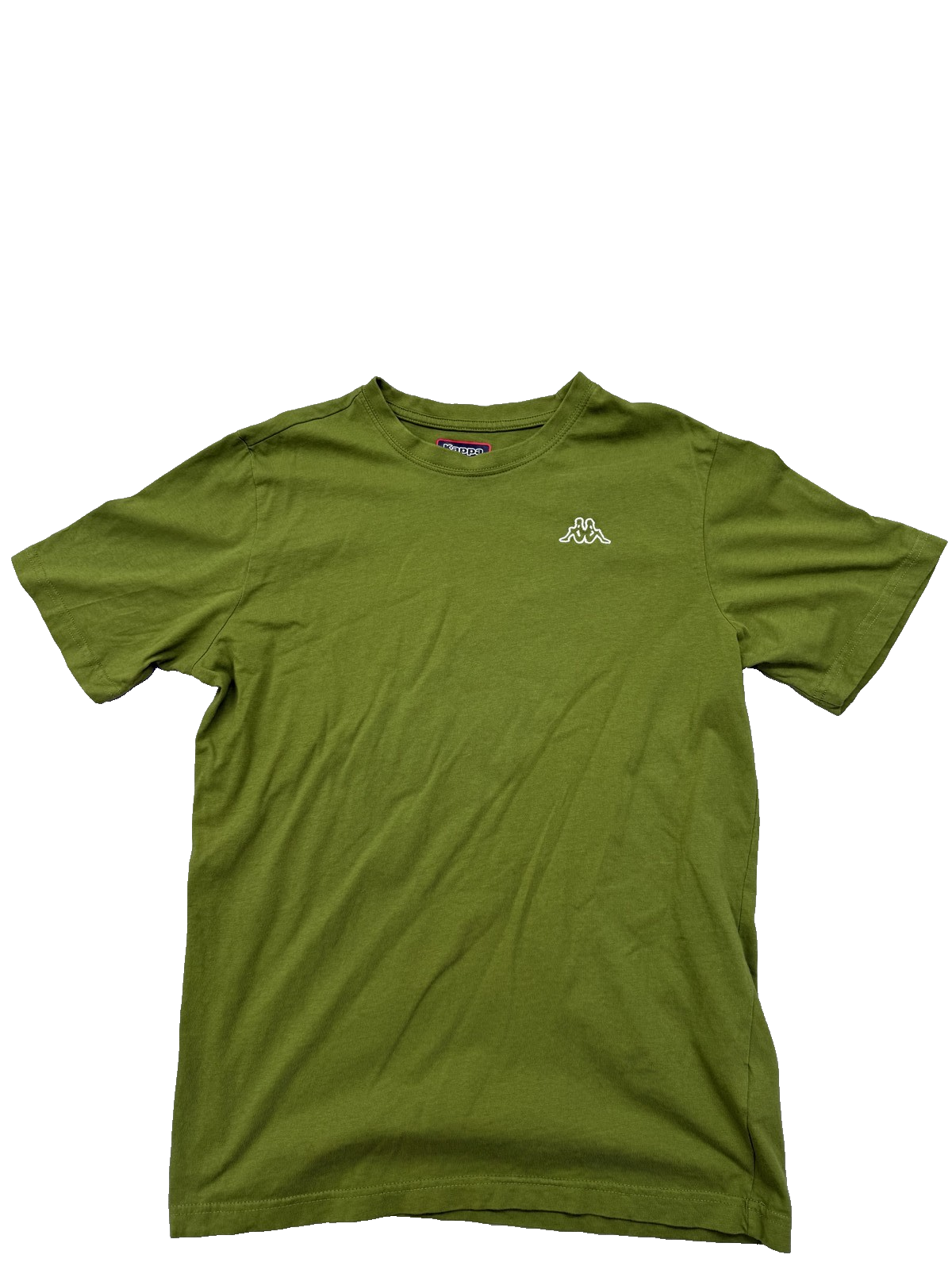 Kappa Men's Green Solid Short Sleeve Crew Cotton T-Shirt L
