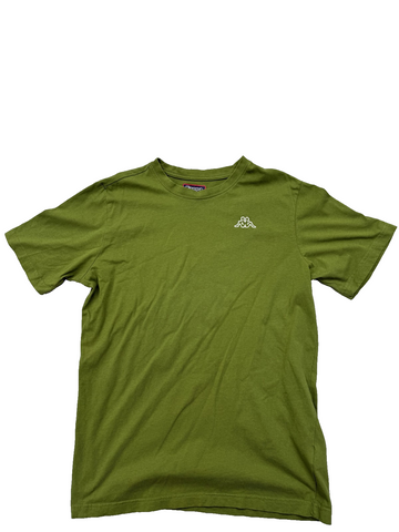 Kappa Men's Green Solid Short Sleeve Crew Cotton T-Shirt L