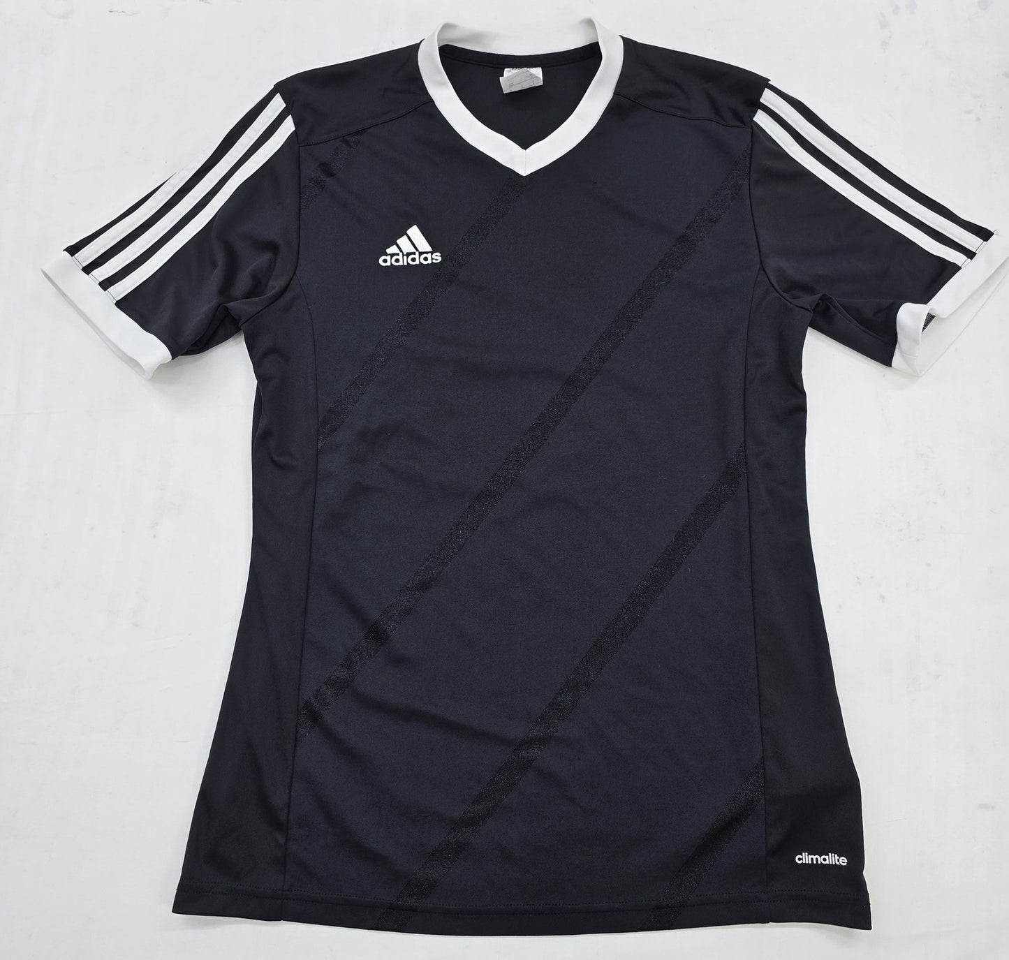 Adidas Men's Black Soccer Jersey Short Sleeve V-Neck Climalite S