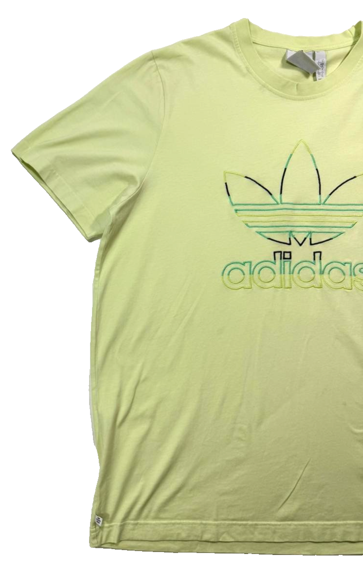Adidas Originals Trefoil Series T-Shirt In "Almost Lime" - Size L