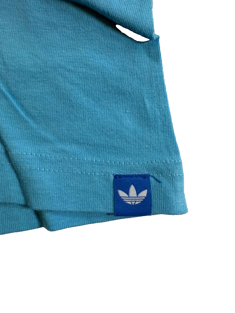 Adidas Three Stripes T-Shirt Baby Blue Short Sleeve Crewneck Cotton Tee Logo M