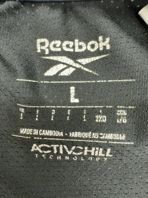 Reebok Men's Navy L Active-Chill Graphic T-Shirt Short Sleeve