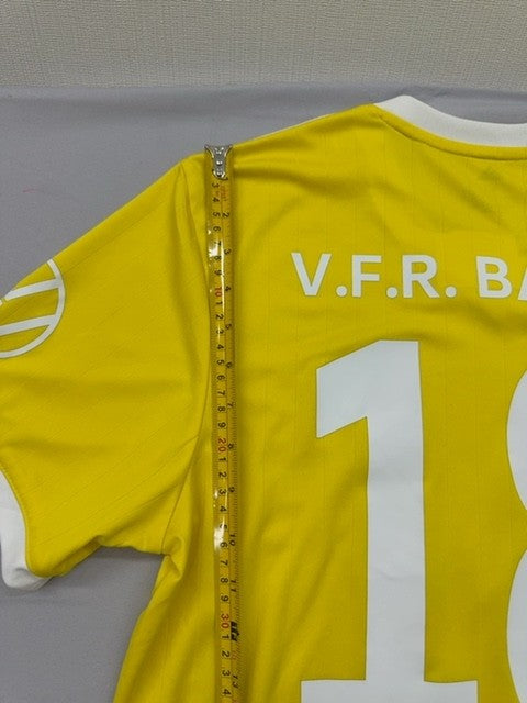 Adidas Unisex Yellow Soccer Jersey V-Neck M Aeroready Short Sleeve