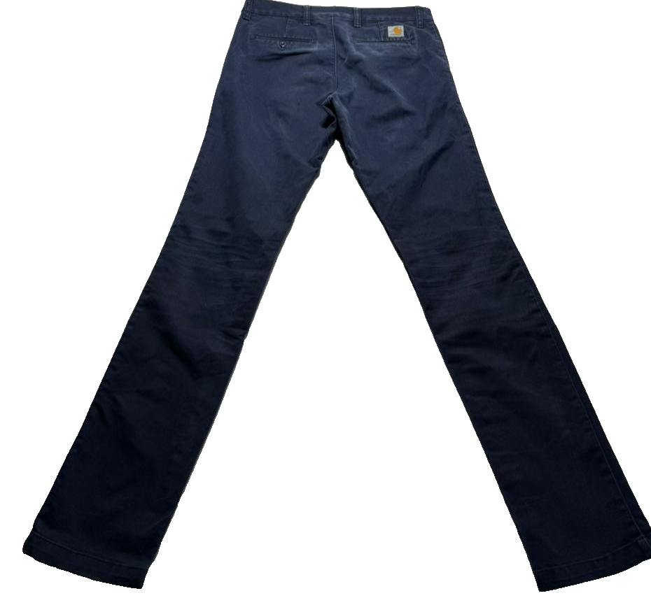Carhartt Men'S Navy Blue Work Pants | Durable Cotton Twill | Classic Fit | Size
