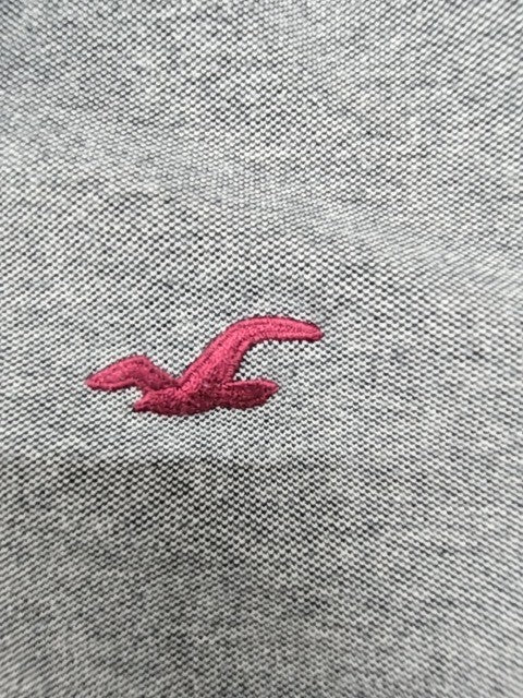 Hollister Men Gray Polo Shirt size L product image 5