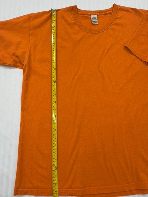 Fruit of the Loom XL Orange Tagless Crew Neck Cotton Blend Tee