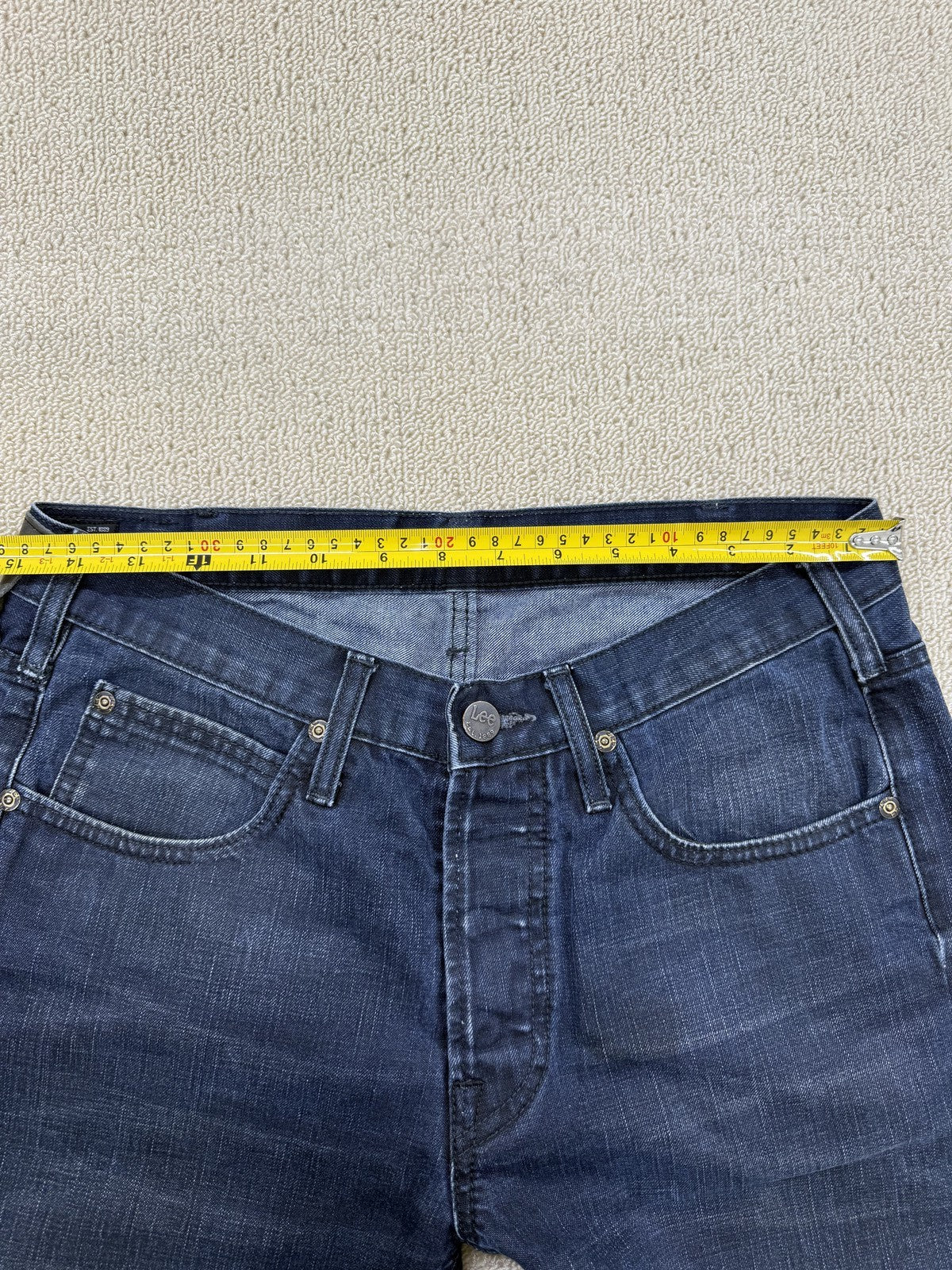 Lee Unisex Blue Jeans W31 L34 100% Cotton Denim Regular