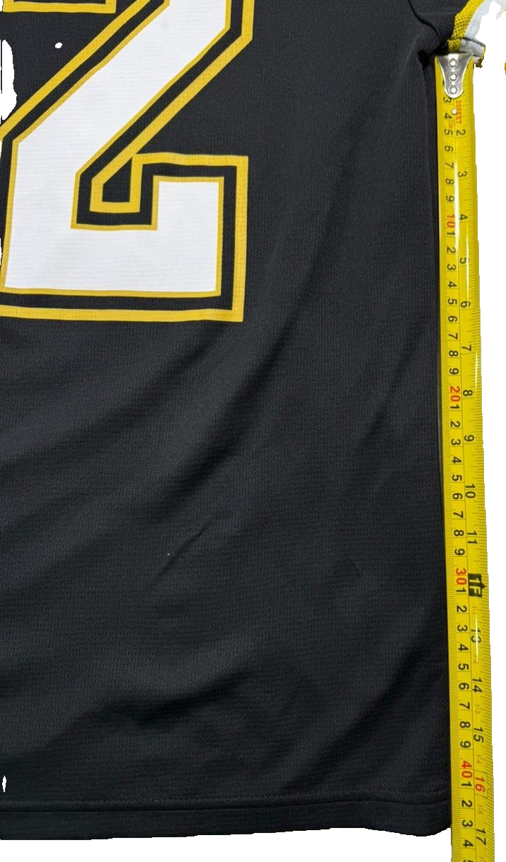 Primark Men's Black Louisiana 22 Soccer Jersey Yellow White Stripes V-Neck S/M