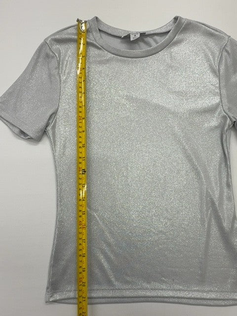 Amisu Women Silver T-Shirt size M product image 4