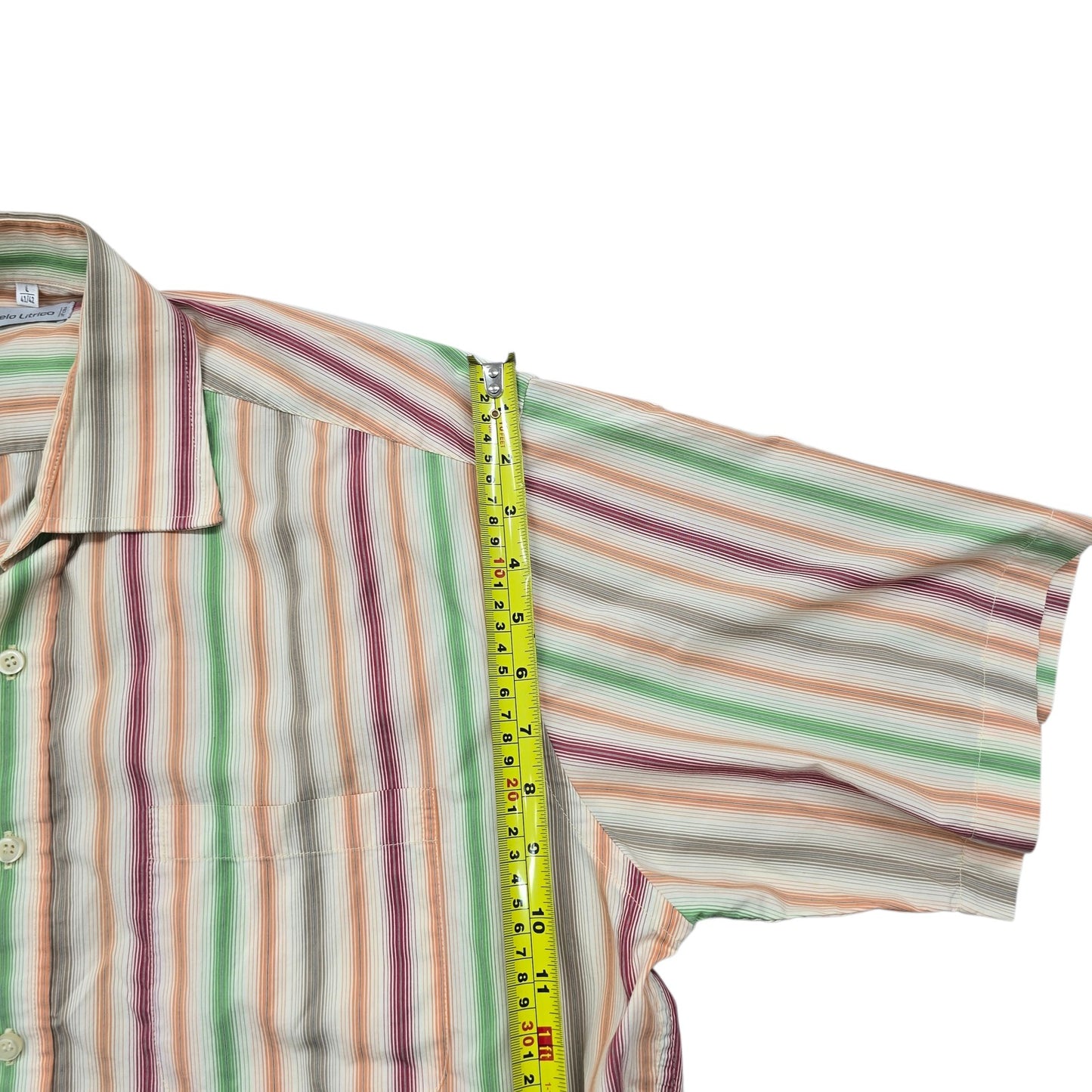 Angelo Litrico Multi-Color Striped Short Sleeve Shirt 41/42