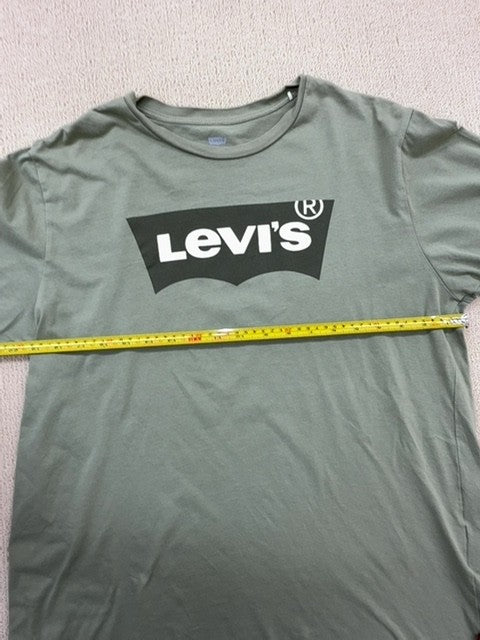 Levi's Men's Green L Short Sleeve Logo Crewneck Cotton T-Shirt