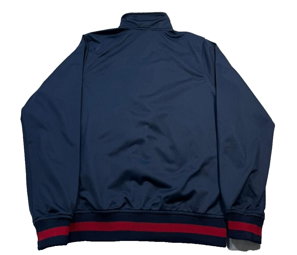 Fila Men'S Navy Blue Tennis Track Jacket Red White Trim Full Zip Size M