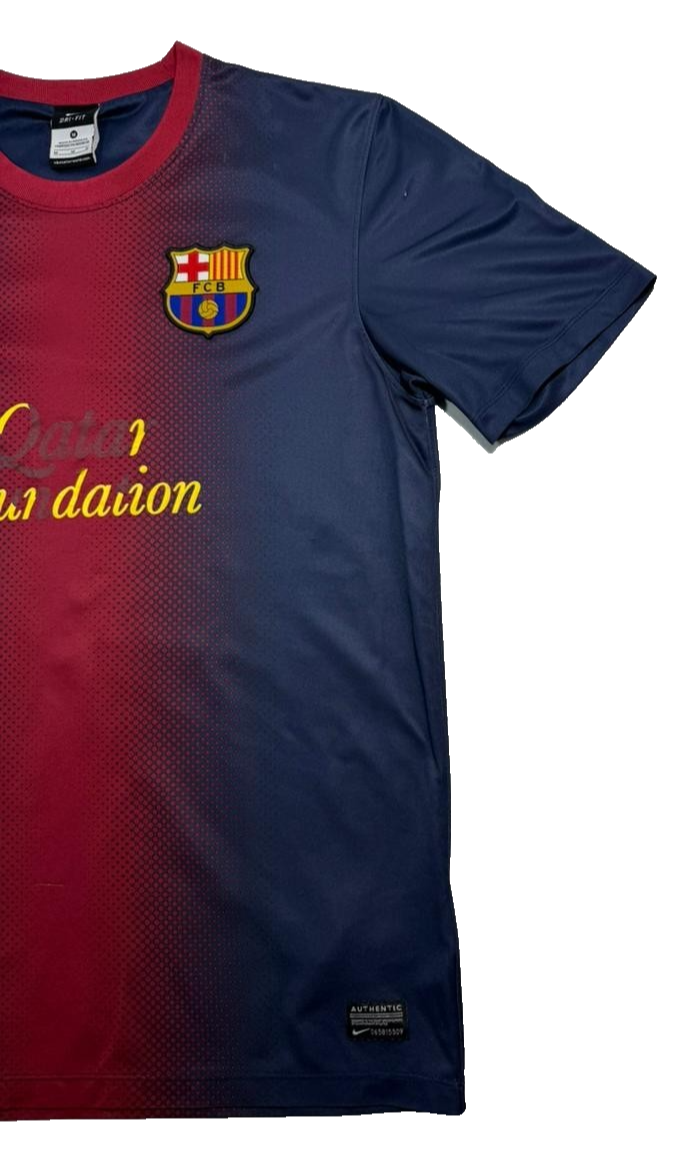 Nike Men's Fc Barcelona Home Jersey Nike Dri-FIT Size M Qatar Foundation Unicef