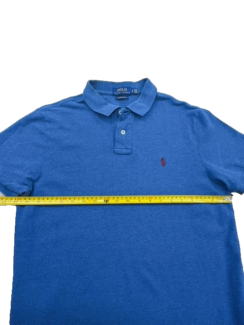 Polo Ralph Lauren Men's Navy Custom Slim Fit Polo Shirt Short Sleeve