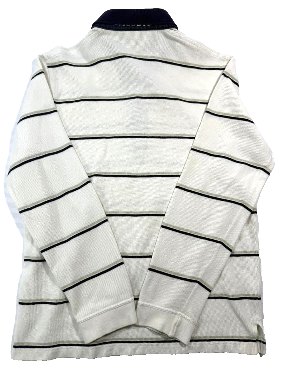 Vintage Lacoste Long-Sleeved Striped Rugby Polo Shirt For Men - M