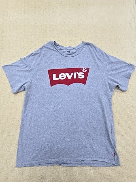 Levi's Men's XL Grey Cotton Crewneck Short Sleeve T-Shirt