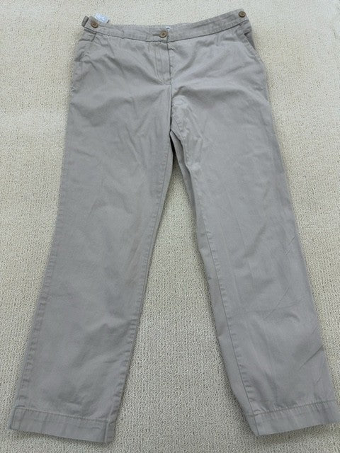 Lacoste Women's Vintage Beige Chino Pants Sz 34x32 Slim Fit France