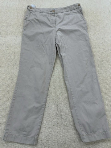 Lacoste Women's Vintage Beige Chino Pants Sz 34x32 Slim Fit France