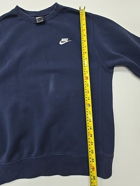 Nike Boys Navy Fleece Crewneck Pullover Hoodie Size S (6/7) Regular