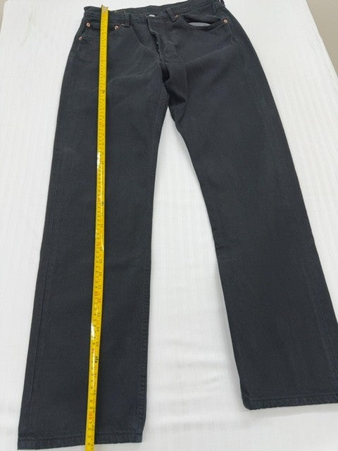 Levi's Men's Navy Blue 501 Original Straight Jeans W33 L32 Vintage