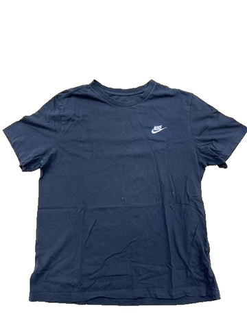 Nike Men's Black Crew Neck Short Sleeve T-Shirt XL Cotton Logo Regular