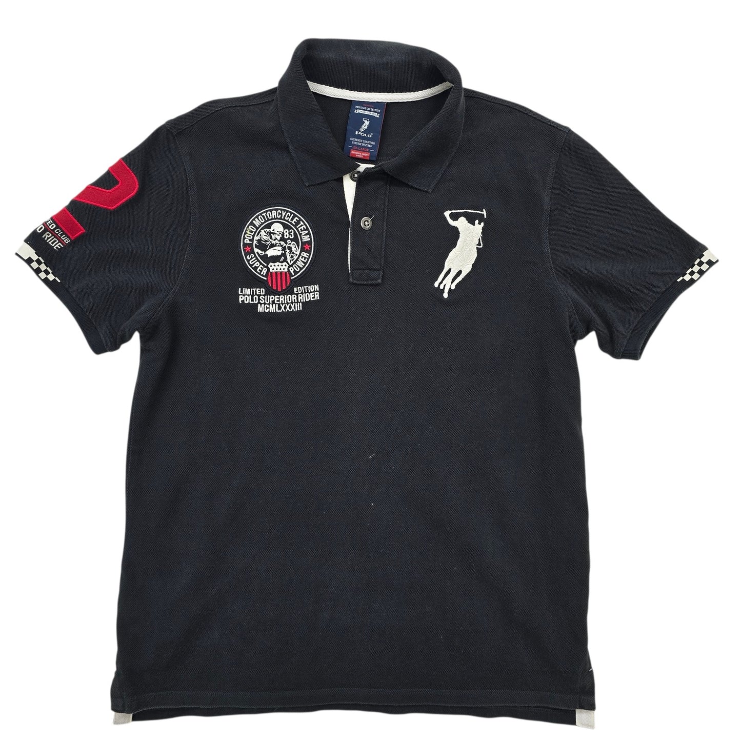 Polo Men Black Polo Shirt size XL product image 1