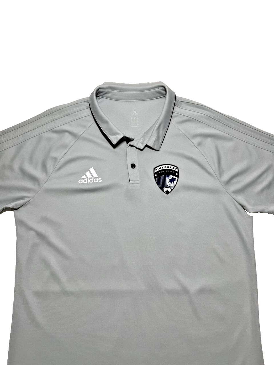Adidas Grey Pinecrest Polo Shirt - Size XL