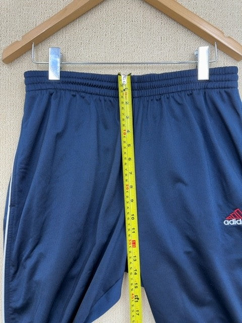 Adidas Men's Navy 3 Stripes Track Pants Size L Tapered