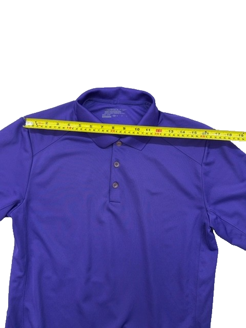 Nike Golf Men's Polo Shirt Large Purple Dri-FIT Short Sleeve