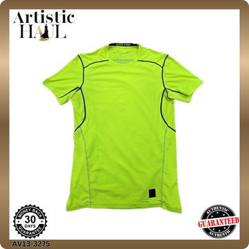 Nike Men's Neon Yellow HyperCool Fitted T-Shirt Size M