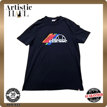 Ellesse Men's XL Black Cotton Crew Neck Short Sleeve T-Shirt