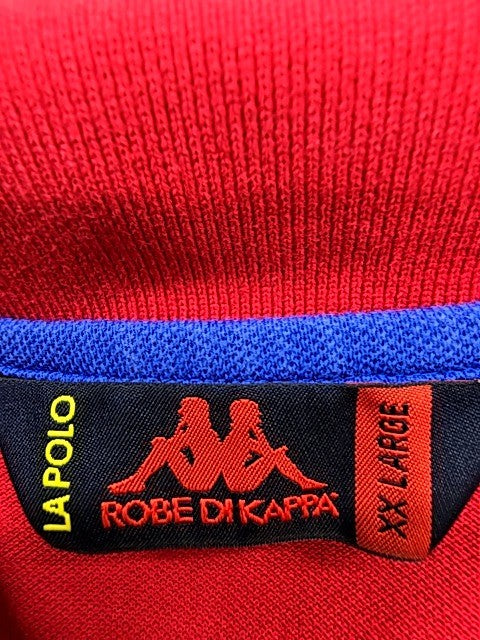 Kappa Red Cotton Polo Shirt XXL Short Sleeve Button Men Regular