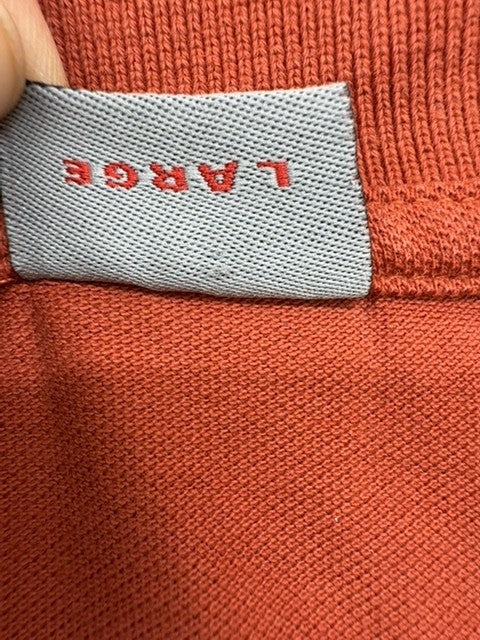Kappa Men's Orange Long Sleeve Polo Cotton L