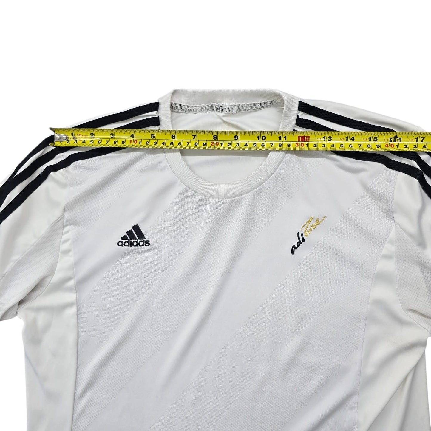Adidas Men's White Soccer Jersey Short Sleeve Breathable Crew Neck